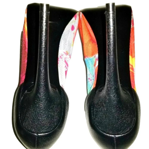 Report Signature 6.5 'Toluca' Y2K Colorful Paint Splatter Mesh Peep-Toe Pump - Picture 10 of 15